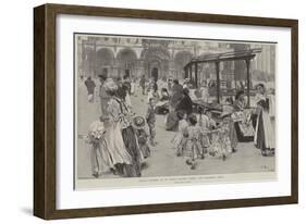 Sunday Evening in St Mark's Square, Venice, the Children's Hour-null-Framed Giclee Print