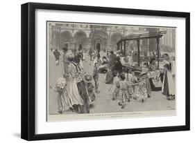 Sunday Evening in St Mark's Square, Venice, the Children's Hour-null-Framed Giclee Print