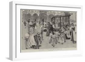 Sunday Evening in St Mark's Square, Venice, the Children's Hour-null-Framed Giclee Print