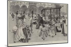 Sunday Evening in St Mark's Square, Venice, the Children's Hour-null-Mounted Giclee Print