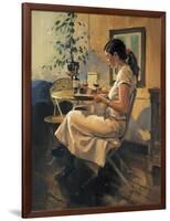 Sunday Girl.-Raymond Leech-Framed Giclee Print