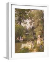 Sunday in the Park-Philippe Jacques Linder-Framed Giclee Print