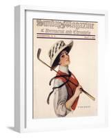 Sunday Magazine, Golf Womens Hats Portraits Magazine, USA, 1910-null-Framed Giclee Print