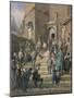 Sunday Mass at the Church of Eisenerz (1869)-Carl Goebel-Mounted Giclee Print