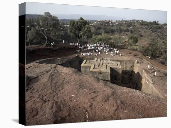 Sunday Mass Celebrated at the Rock-Hewn Church of Bet Giyorgis, in Lalibela, Ethiopia-Mcconnell Andrew-Stretched Canvas