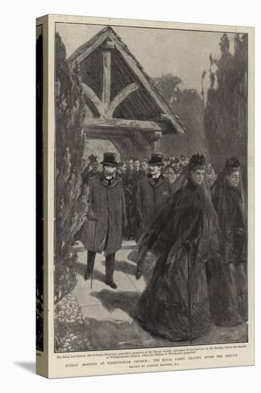 Sunday Morning at Whippingham Church, the Royal Party Leaving after the Service-Gordon Frederick Browne-Stretched Canvas