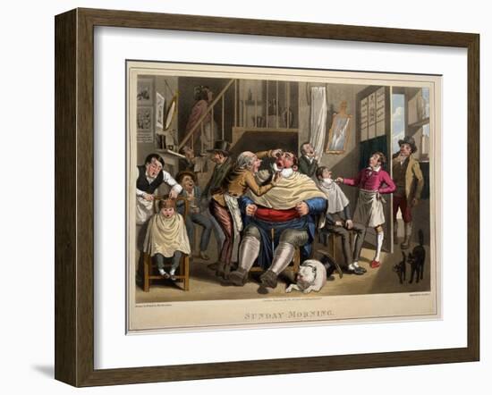 Sunday Morning, Eng. George Hunt, Pub. Thos. Mclean, London, 1827-Theodore Lane-Framed Giclee Print