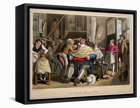 Sunday Morning, Eng. George Hunt, Pub. Thos. Mclean, London, 1827-Theodore Lane-Framed Stretched Canvas