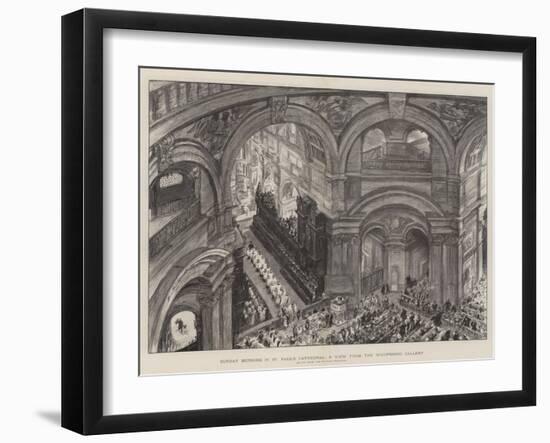 Sunday Morning in St Paul's Cathedral, a View from the Whispering Gallery-Charles Paul Renouard-Framed Giclee Print