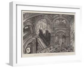 Sunday Morning in St Paul's Cathedral, a View from the Whispering Gallery-Charles Paul Renouard-Framed Giclee Print