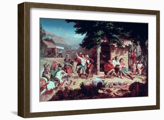 Sunday Morning in the Mines-Karl Nahl-Framed Giclee Print