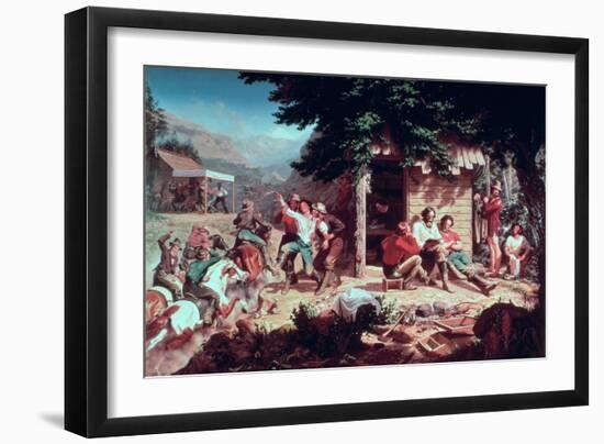 Sunday Morning in the Mines-Karl Nahl-Framed Giclee Print