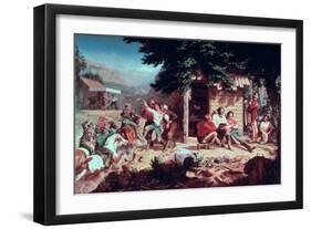 Sunday Morning in the Mines-Karl Nahl-Framed Giclee Print