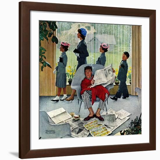 "Sunday Morning", May 16,1959-Norman Rockwell-Framed Giclee Print