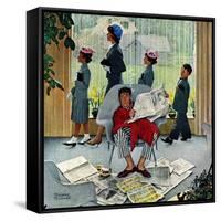"Sunday Morning", May 16,1959-Norman Rockwell-Framed Stretched Canvas