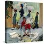 "Sunday Morning", May 16,1959-Norman Rockwell-Stretched Canvas