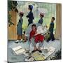 "Sunday Morning", May 16,1959-Norman Rockwell-Mounted Premium Giclee Print