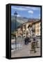 Sunday Morning Meeting, Domaso, Italian Lakes, Lombardy, Italy, Europe-James Emmerson-Framed Stretched Canvas