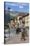 Sunday Morning Meeting, Domaso, Italian Lakes, Lombardy, Italy, Europe-James Emmerson-Stretched Canvas