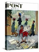 "Sunday Morning" Saturday Evening Post Cover, May 16,1959-Norman Rockwell-Stretched Canvas