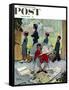 "Sunday Morning" Saturday Evening Post Cover, May 16,1959-Norman Rockwell-Framed Stretched Canvas