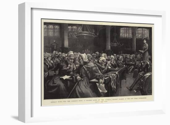 Sunday Music for the Indigent Poor-Clement Flower-Framed Giclee Print