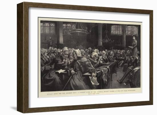 Sunday Music for the Indigent Poor-Clement Flower-Framed Giclee Print