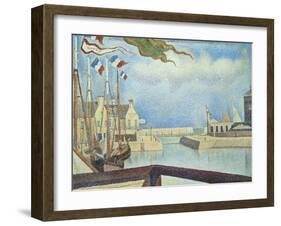 Sunday, Port-En-Bessin, 1888-Georges Seurat-Framed Giclee Print