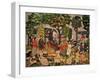 Sunday Promenade, C.1914-15 (Oil on Canvas)-Maurice Brazil Prendergast-Framed Giclee Print