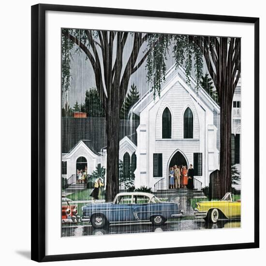 "Sunday Rain", May 24, 1958-E. Melbourne Brindle-Framed Giclee Print