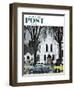 "Sunday Rain" Saturday Evening Post Cover, May 24, 1958-E. Melbourne Brindle-Framed Giclee Print