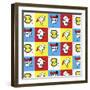 Sunday Sandwich Seamless Pattern-Oodlies-Framed Giclee Print