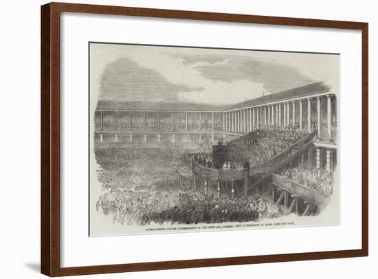 Sunday-School Jubilee Commemoration in the Piece Hall, Halifax-null-Framed Giclee Print