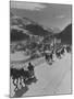 Sunday Sleigh-Rides in Snow-Covered Winter-Resort Village St. Moritz-Alfred Eisenstaedt-Mounted Photographic Print