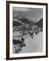 Sunday Sleigh-Rides in Snow-Covered Winter-Resort Village St. Moritz-Alfred Eisenstaedt-Framed Photographic Print