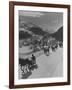 Sunday Sleigh-Rides in Snow-Covered Winter-Resort Village St. Moritz-Alfred Eisenstaedt-Framed Photographic Print