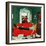 "Sunday Visitors", February 6, 1954-George Hughes-Framed Giclee Print