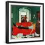 "Sunday Visitors", February 6, 1954-George Hughes-Framed Giclee Print