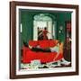 "Sunday Visitors", February 6, 1954-George Hughes-Framed Giclee Print