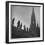 Sunday Volunteer Workers Working in the Martin Luther Platz-William Vandivert-Framed Photographic Print