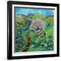 Sunday Walk, 2024 (Acrylics on Paper)-Lisa Graa Jensen-Framed Giclee Print