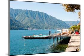 Sundeck and Floating Pool at Grand Hotel, Tremezzo, Lake Como, Lombardy, Italy-null-Mounted Premium Photographic Print