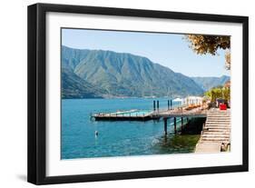 Sundeck and Floating Pool at Grand Hotel, Tremezzo, Lake Como, Lombardy, Italy-null-Framed Photographic Print