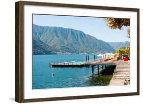 Sundeck and Floating Pool at Grand Hotel, Tremezzo, Lake Como, Lombardy, Italy-null-Framed Photographic Print