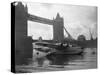 Sunderland Flying Boat Being Displayed by Tower Bridge-null-Stretched Canvas