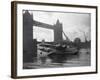 Sunderland Flying Boat Being Displayed by Tower Bridge-null-Framed Photographic Print