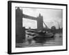 Sunderland Flying Boat Being Displayed by Tower Bridge-null-Framed Photographic Print