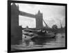 Sunderland Flying Boat Being Displayed by Tower Bridge-null-Framed Photographic Print