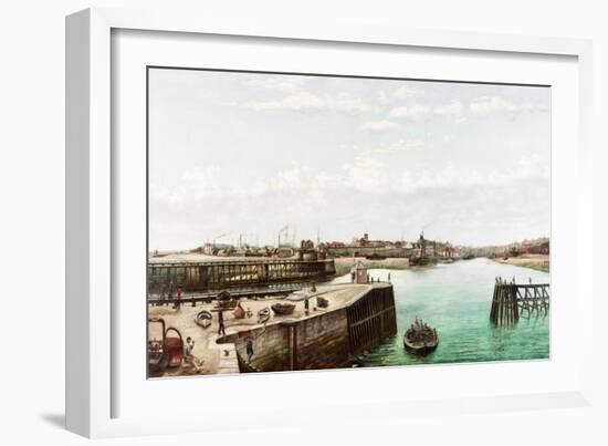 Sunderland Harbour, 1883-John Smith-Framed Giclee Print