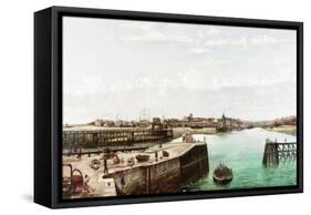 Sunderland Harbour, 1883-John Smith-Framed Stretched Canvas